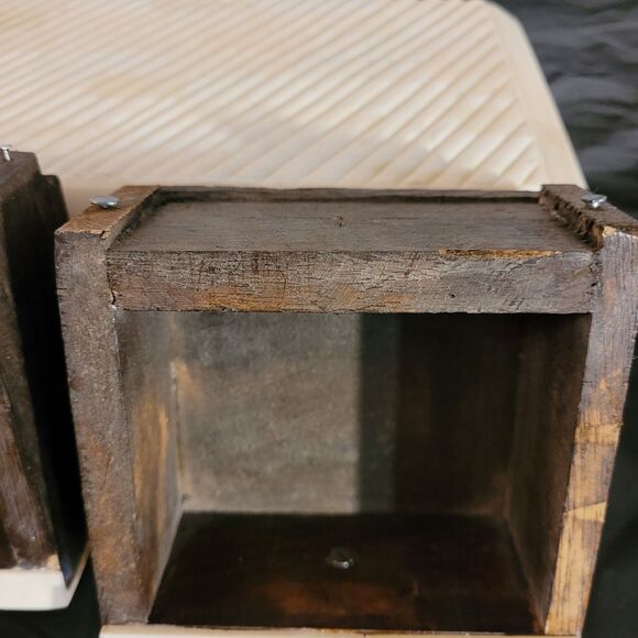 White Ivory Look Inlay On Wood Trinket Box Handmade 2 Drawers - Picture 9 of 10